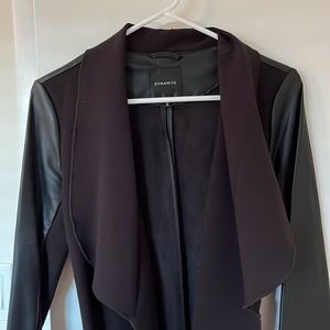 Dynamite Faux-Leather Blazer Jacket